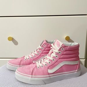 Vans pink high top sneakers